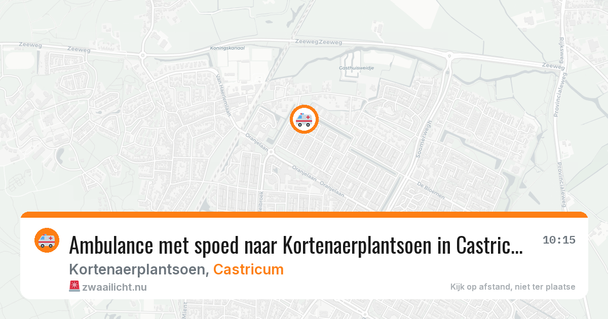 Ambulance met spoed naar Kortenaerplantsoen in Castricum — 23 mrt 2026