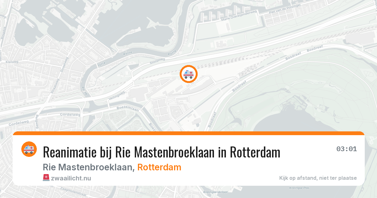 Reanimatie bij Rie Mastenbroeklaan in Rotterdam — 22 jul 2026