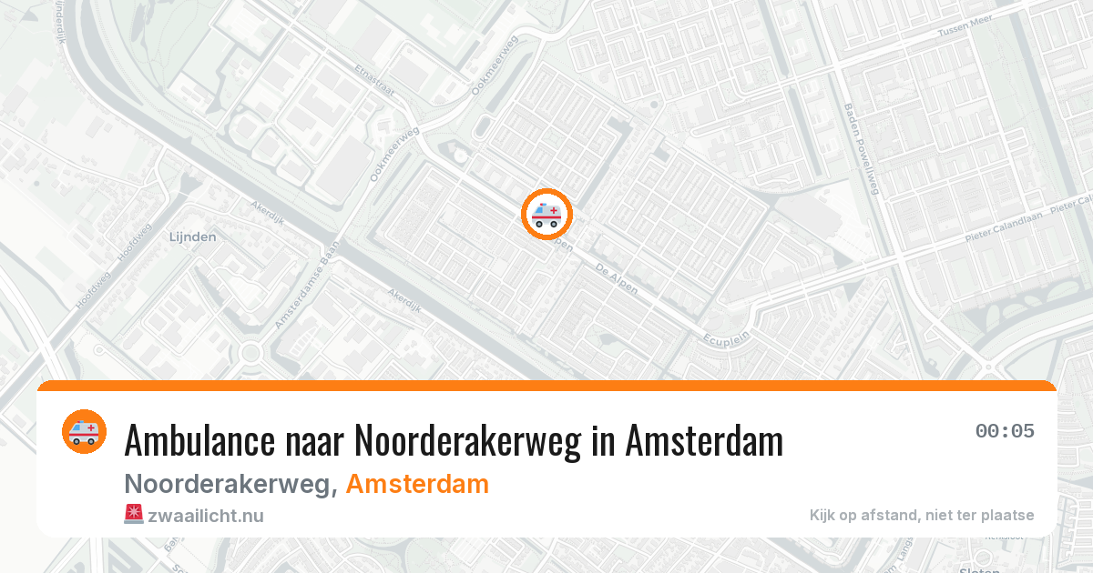 Ambulance naar Noorderakerweg in Amsterdam — 10 jul 2026
