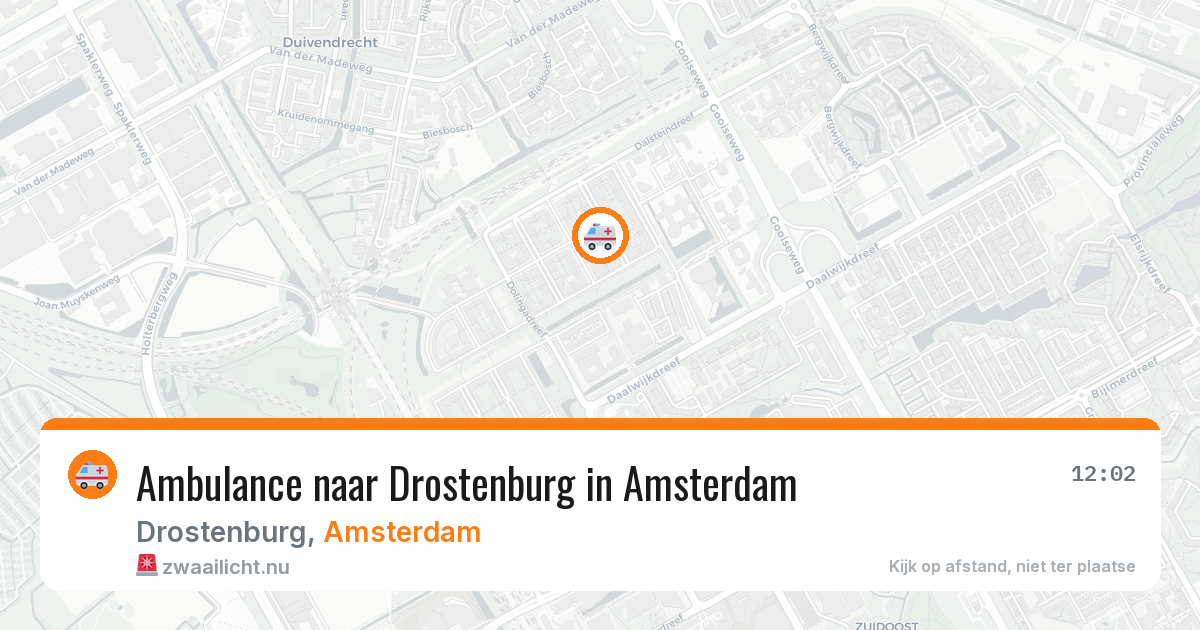 Ambulance naar Drostenburg in Amsterdam — 13 jul 2026