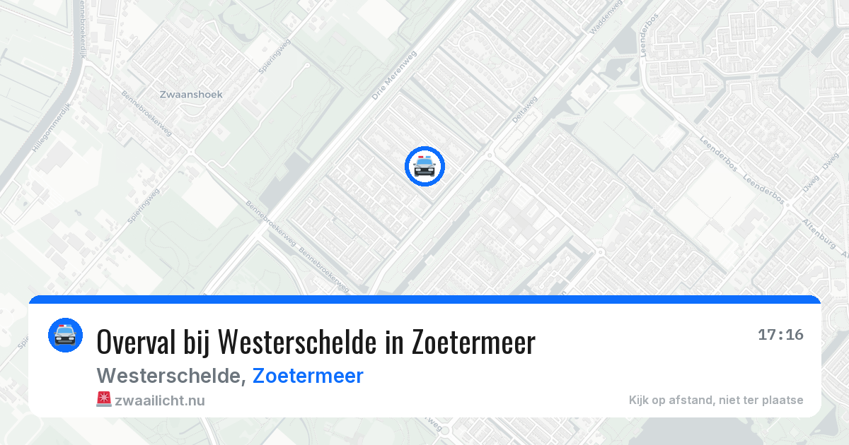 Overval bij Westerschelde in Zoetermeer — 23 jan 2026