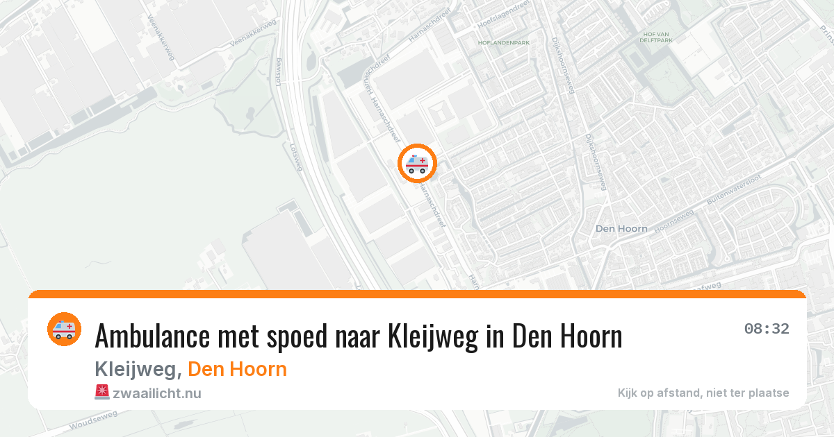 Ambulance met spoed naar Kleijweg in Den Hoorn — 10 apr 2026