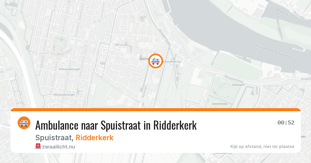 Ambulance naar Spuistraat in Ridderkerk — 15 jul 2026