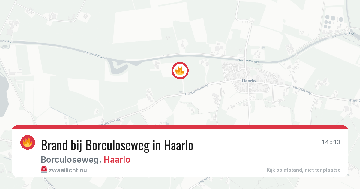 Brand bij Borculoseweg in Haarlo — 23 mrt 2026