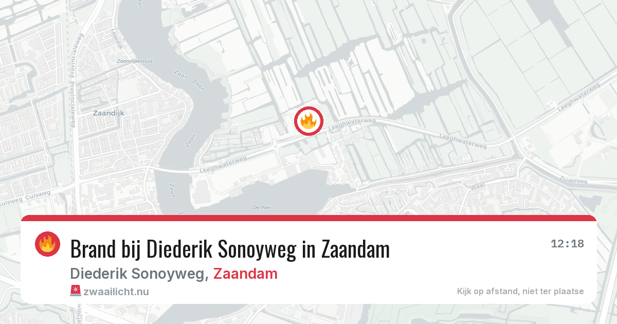 Brand bij Diederik Sonoyweg in Zaandam — 26 mrt 2026
