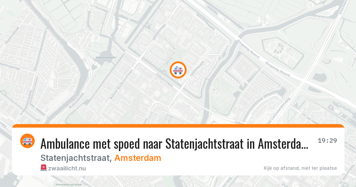 Ambulance met spoed naar Statenjachtstraat in Amsterdam — 25 mei 2026
