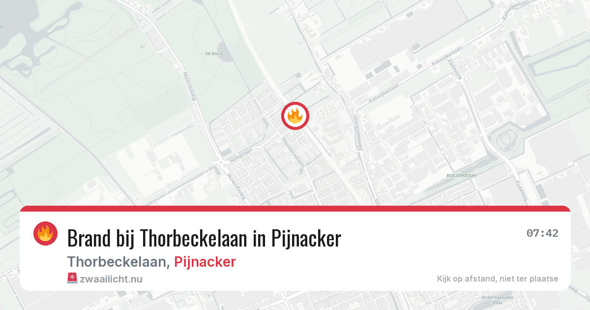 Brand bij Thorbeckelaan in Pijnacker — 13 jul 2026