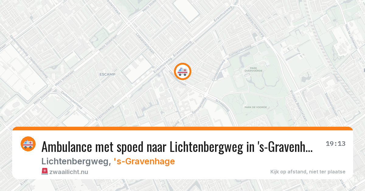 Ambulance met spoed naar Lichtenbergweg in 's-Gravenhage — 10 jul 2026