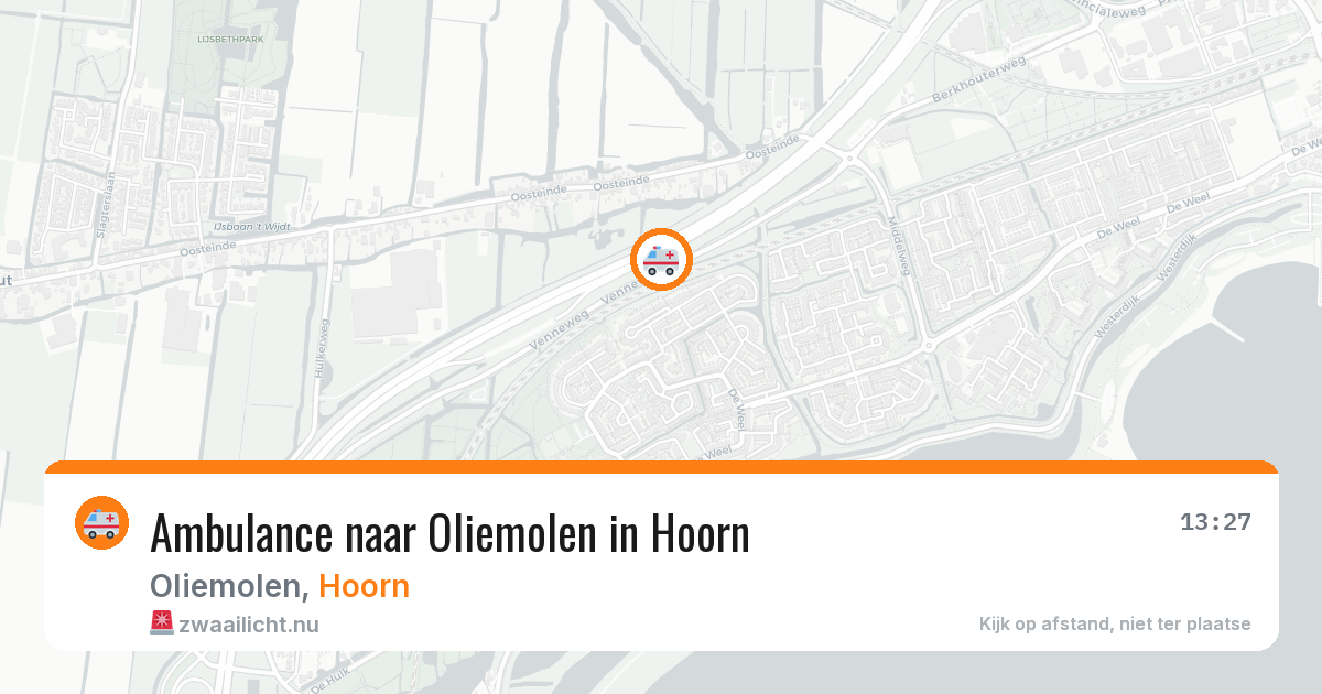 Ambulance naar Oliemolen in Hoorn — 21 jul 2026