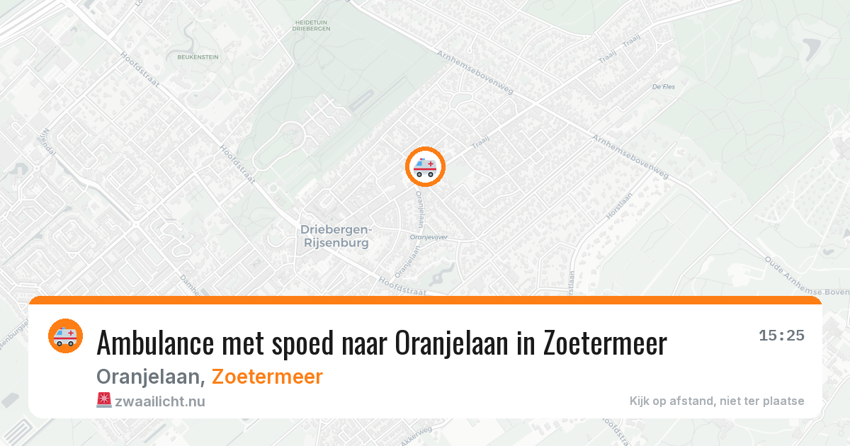 Ambulance met spoed naar Oranjelaan in Zoetermeer — 16 jan 2026