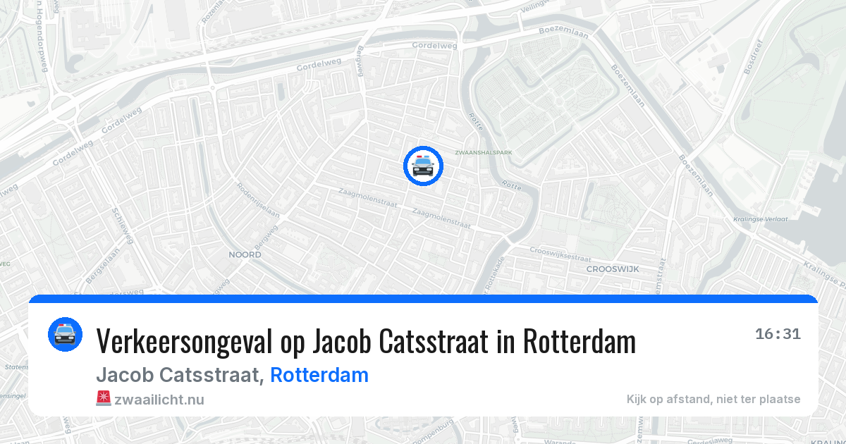 Verkeersongeval op Jacob Catsstraat in Rotterdam — 30 mei 2026