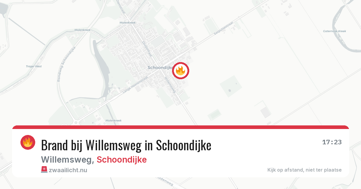 Brand bij Willemsweg in Schoondijke — 1 mei 2026