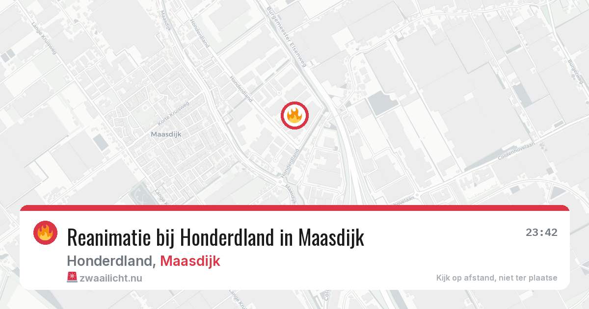 Reanimatie bij Honderdland in Maasdijk — 7 mei 2026