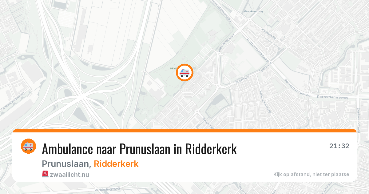 Ambulance naar Prunuslaan in Ridderkerk — 17 jul 2026