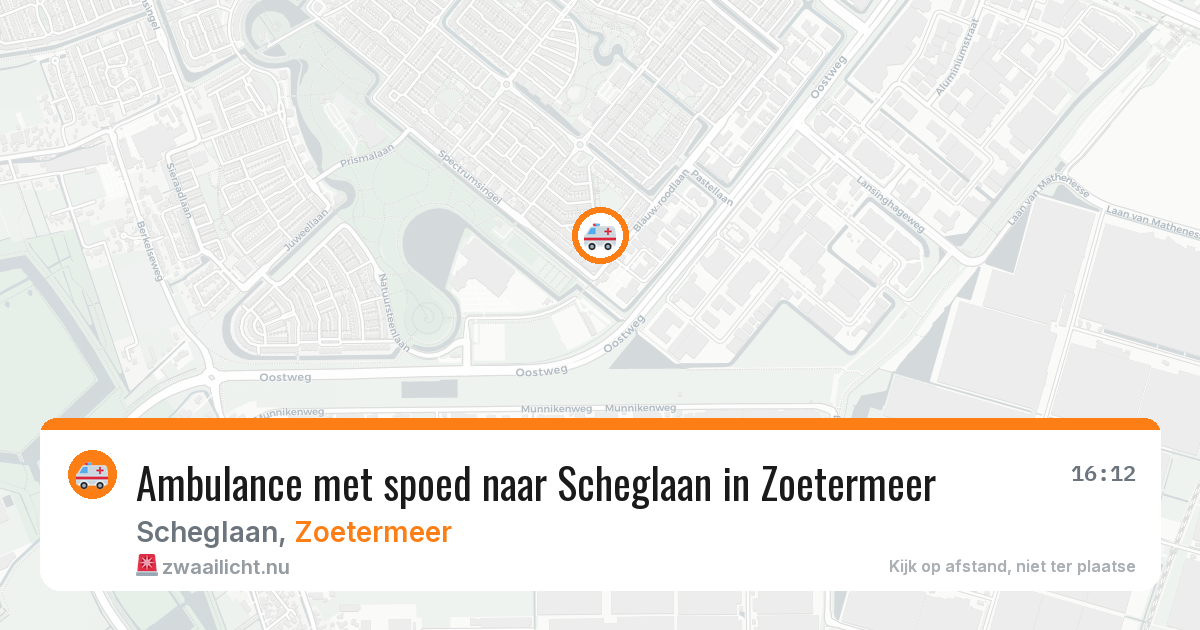 Ambulance met spoed naar Scheglaan in Zoetermeer — 9 jul 2026