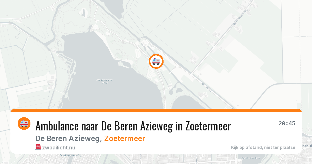 Ambulance naar De Beren Azieweg in Zoetermeer — 25 mei 2026