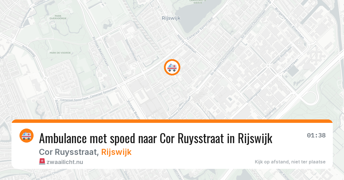Ambulance met spoed naar Cor Ruysstraat in Rijswijk — 25 jul 2026
