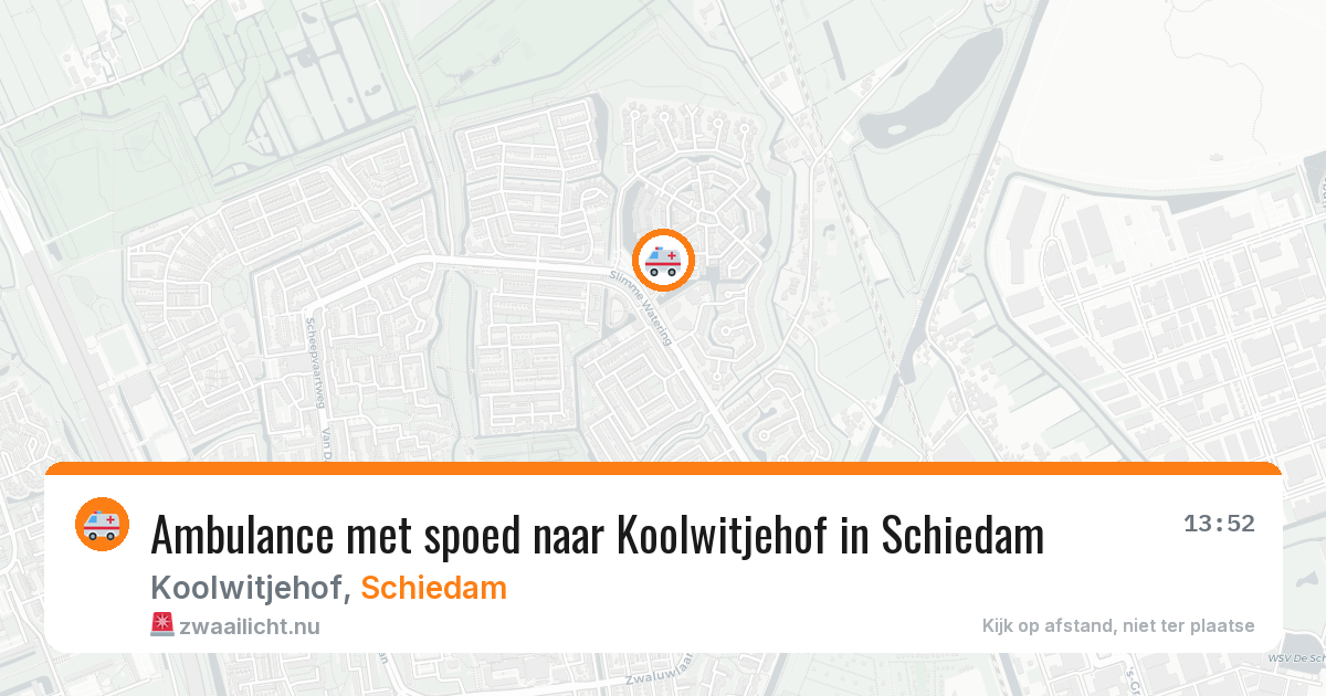 Ambulance met spoed naar Koolwitjehof in Schiedam — 4 jun 2026