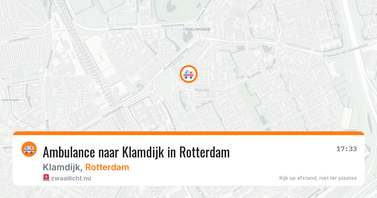 Ambulance naar Klamdijk in Rotterdam — 31 mei 2026