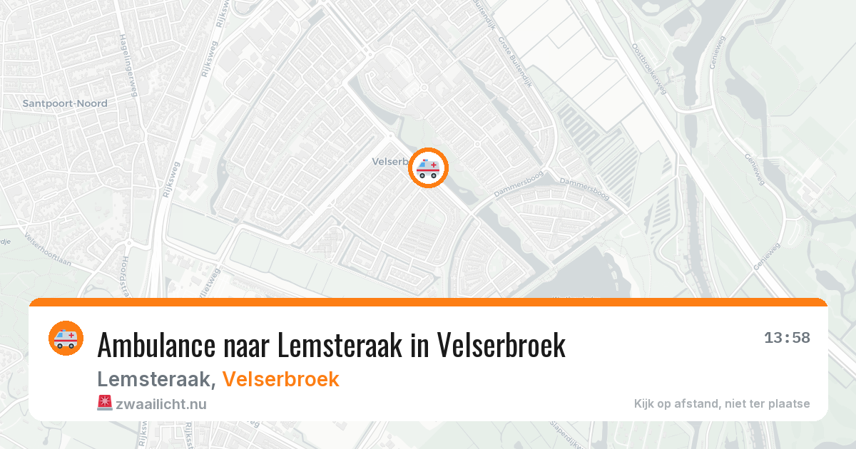 Ambulance naar Lemsteraak in Velserbroek — 29 mei 2026