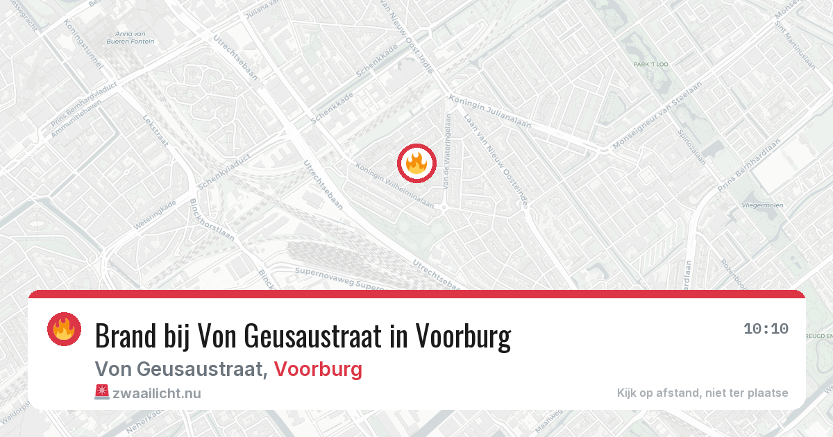 Brand bij Von Geusaustraat in Voorburg — 15 jul 2026
