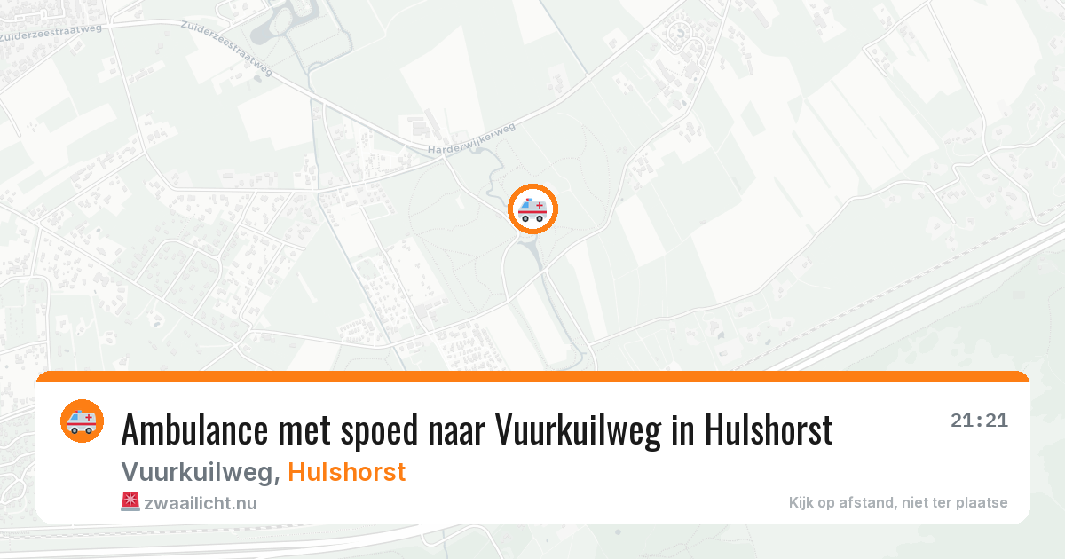 Ambulance met spoed naar Vuurkuilweg in Hulshorst — 3 jul 2026