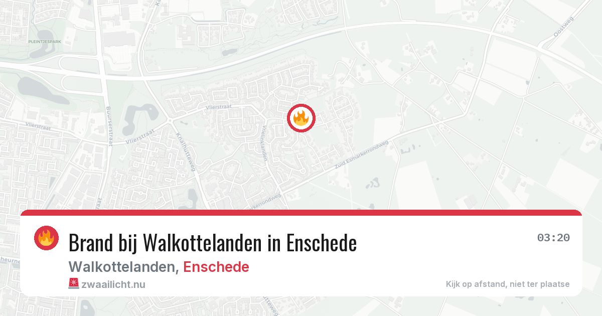 Brand bij Walkottelanden in Enschede — 1 jun 2026