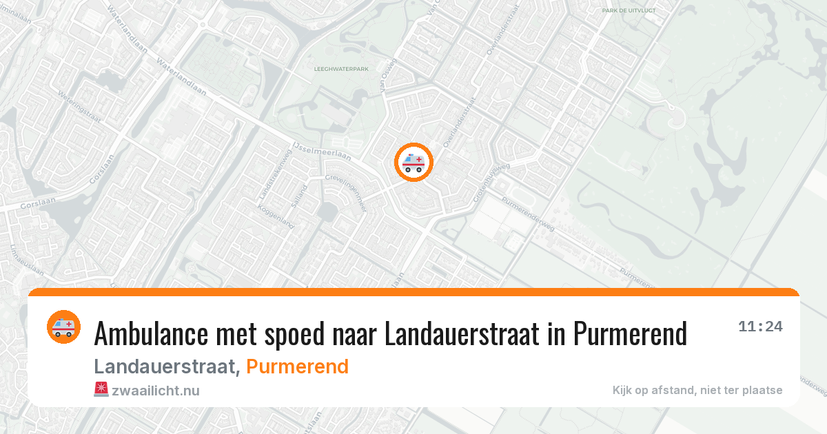 Ambulance met spoed naar Landauerstraat in Purmerend — 22 jul 2026