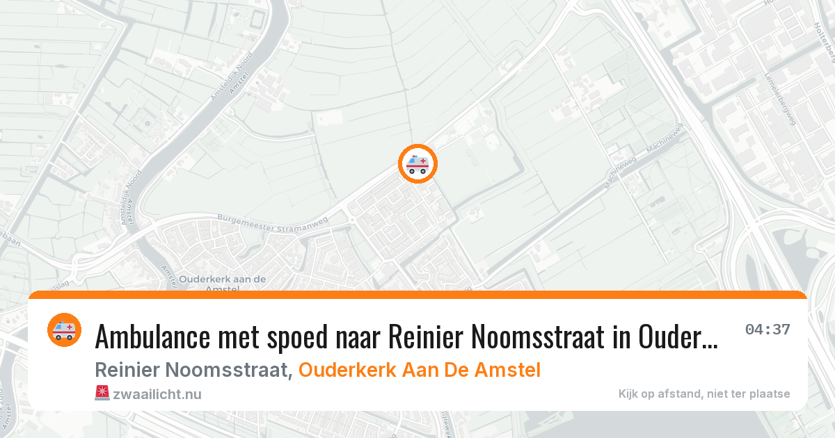 Ambulance met spoed naar Reinier Noomsstraat in Ouderkerk Aan De Amstel — 21 jul 2026
