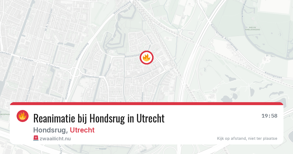 Reanimatie bij Hondsrug in Utrecht — 14 jul 2026