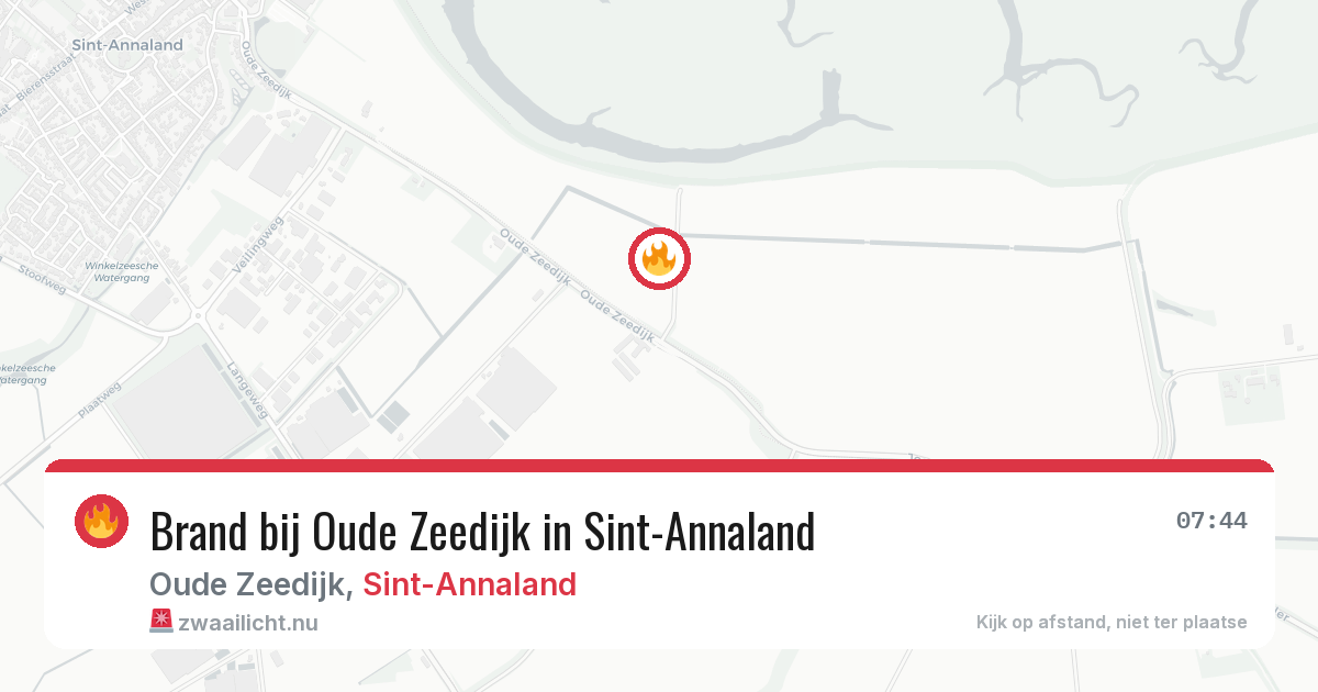 Brand bij Oude Zeedijk in Sint-Annaland — 21 jan 2026
