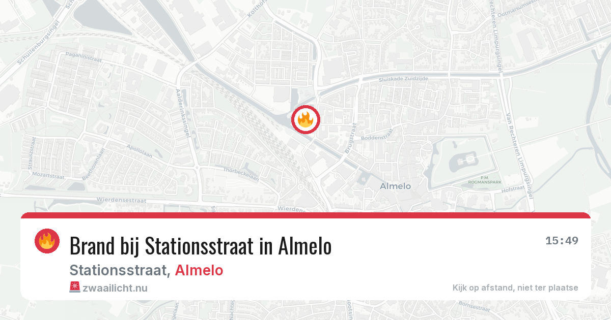 Brand bij Stationsstraat in Almelo — 4 mei 2026
