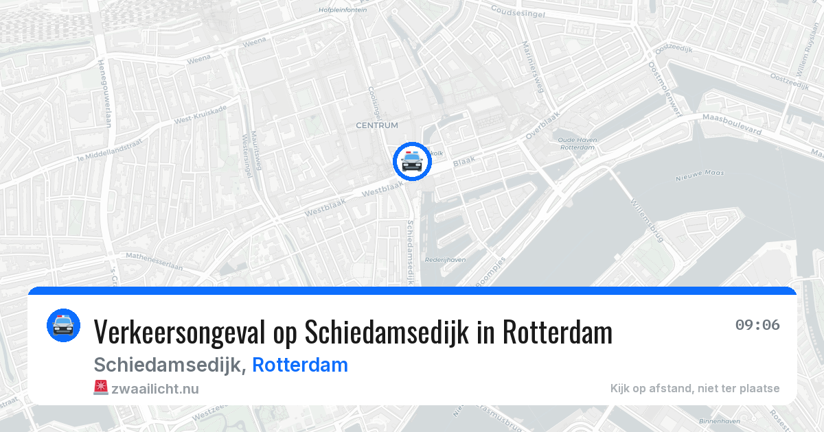 Verkeersongeval op Schiedamsedijk in Rotterdam — 28 mei 2026