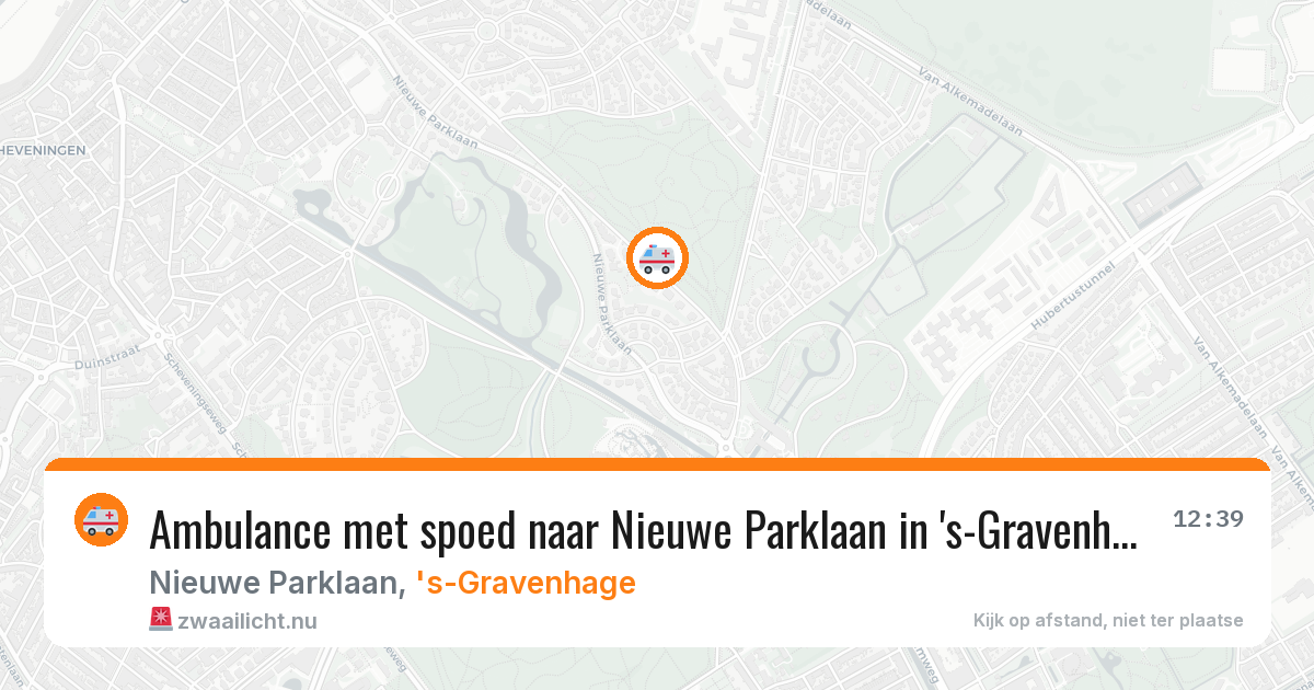 Ambulance met spoed naar Nieuwe Parklaan in 's-Gravenhage — 25 feb 2026