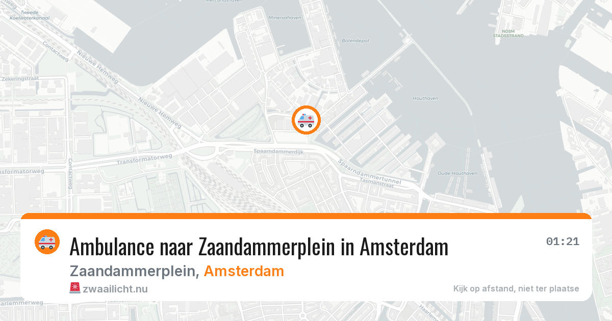 Ambulance naar Zaandammerplein in Amsterdam — 8 jun 2026