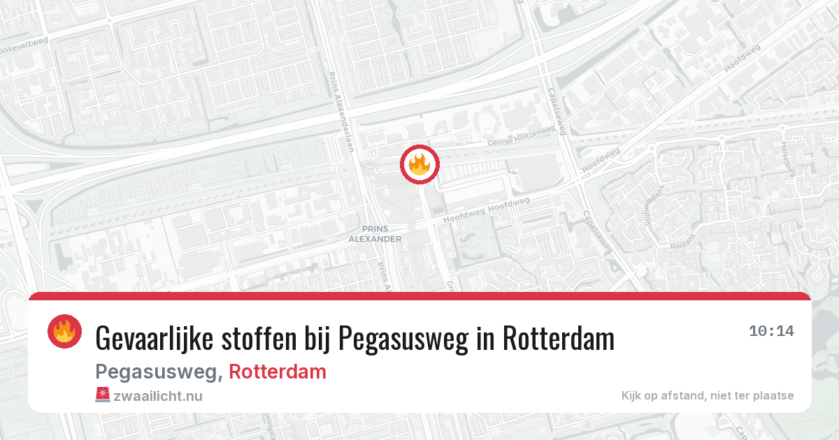 Gevaarlijke stoffen bij Pegasusweg in Rotterdam — 31 mei 2026