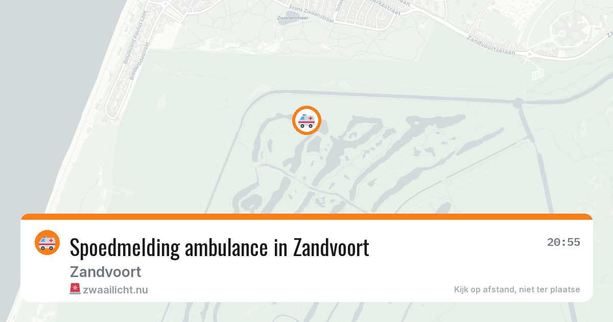 Spoedmelding ambulance in Zandvoort — 22 mei 2026