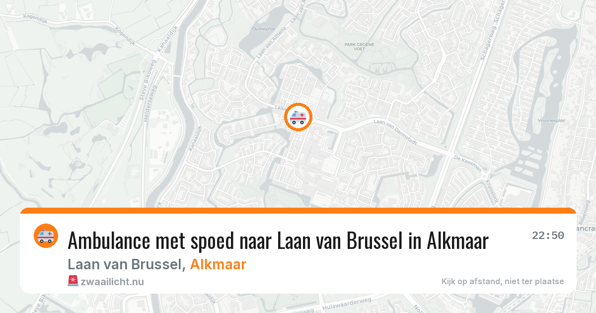 Ambulance met spoed naar Laan van Brussel in Alkmaar — 16 jul 2026