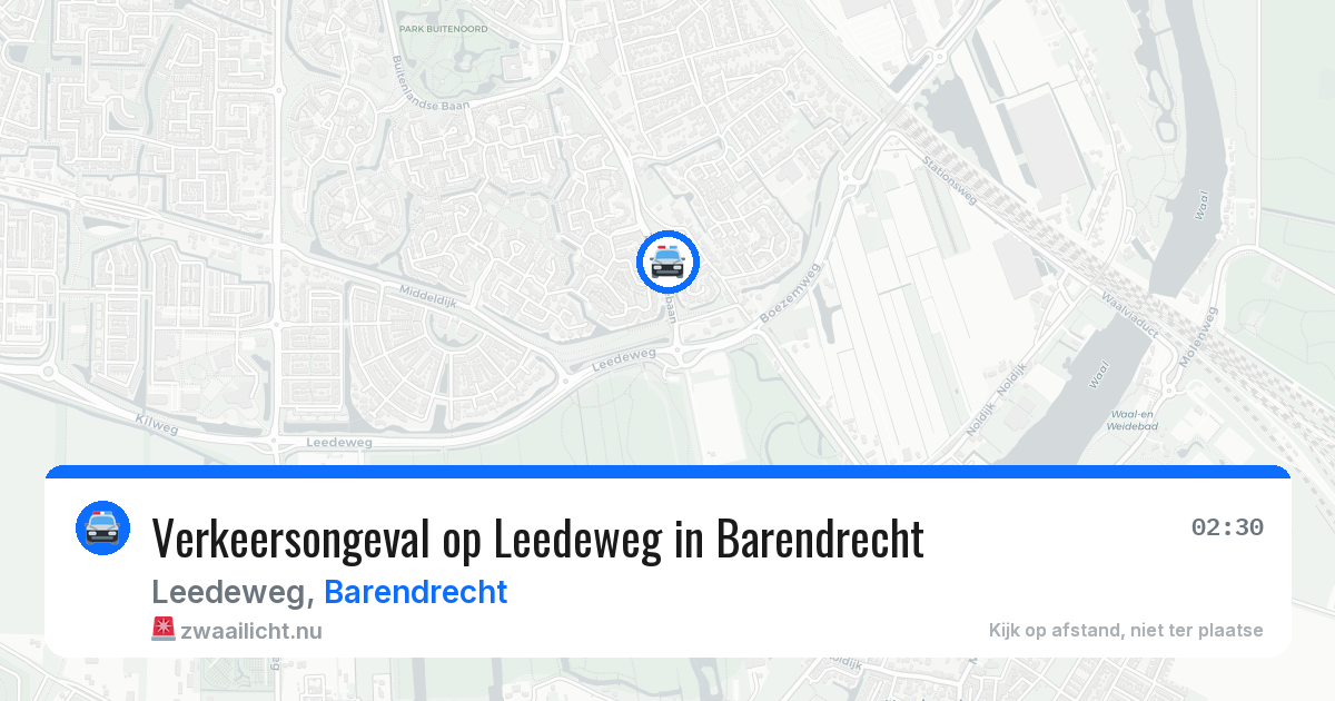 Verkeersongeval op Leedeweg in Barendrecht — 20 jul 2026