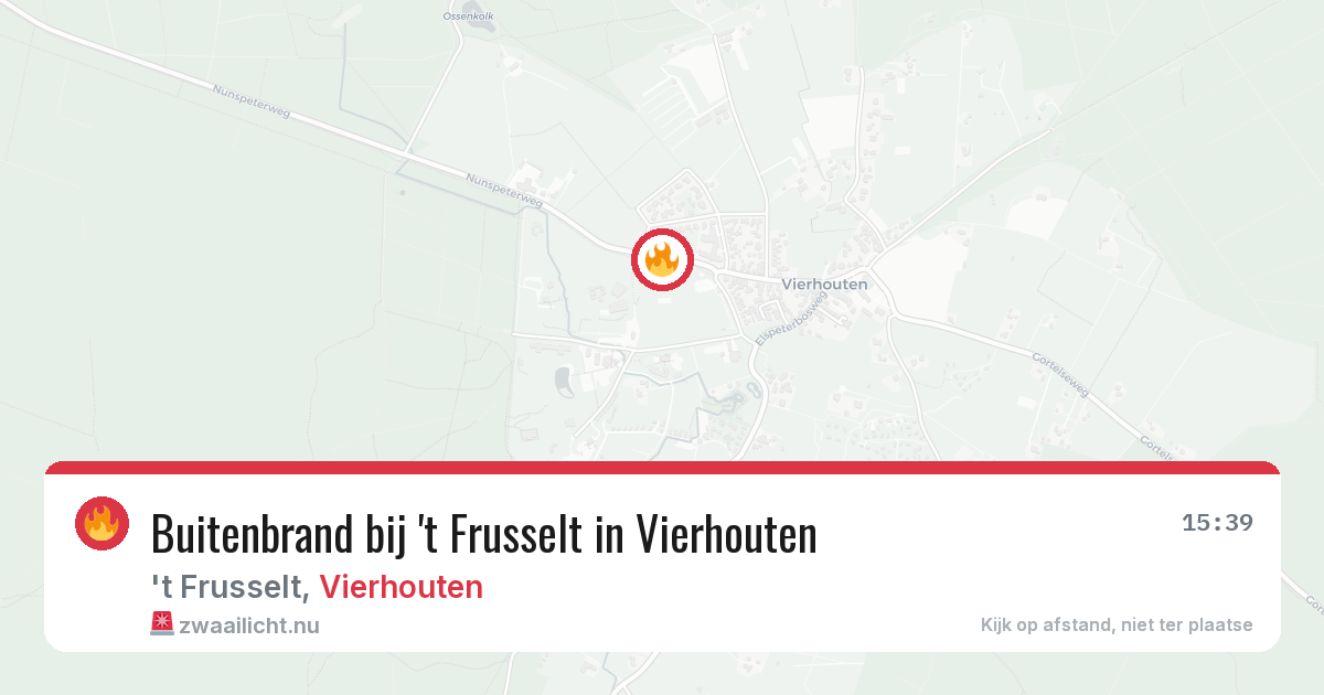 Buitenbrand bij 't Frusselt in Vierhouten — 18 apr 2026