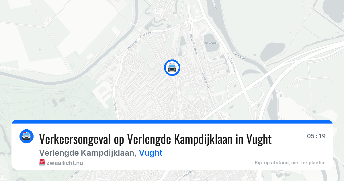 Verkeersongeval op Verlengde Kampdijklaan in Vught — 17 mrt 2026