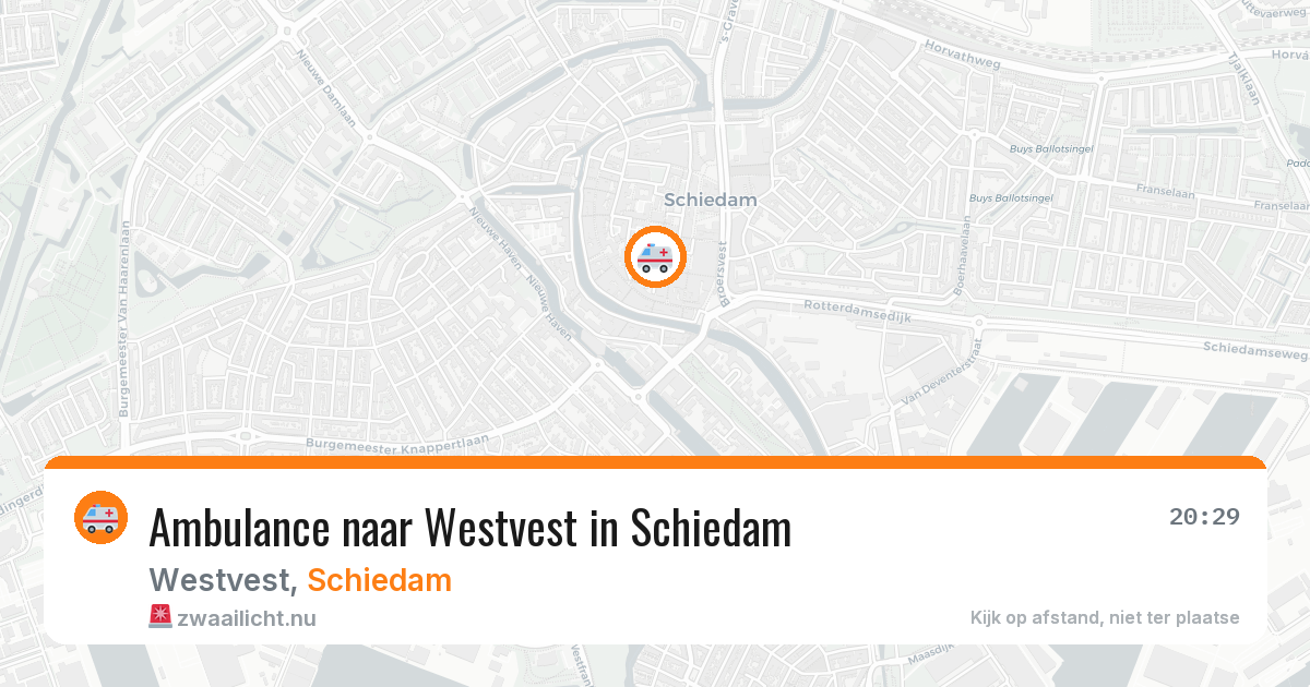 Ambulance naar Westvest in Schiedam — 21 apr 2026