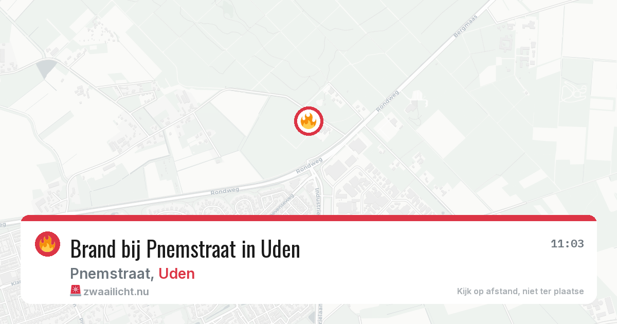 Brand bij Pnemstraat in Uden — 7 apr 2026
