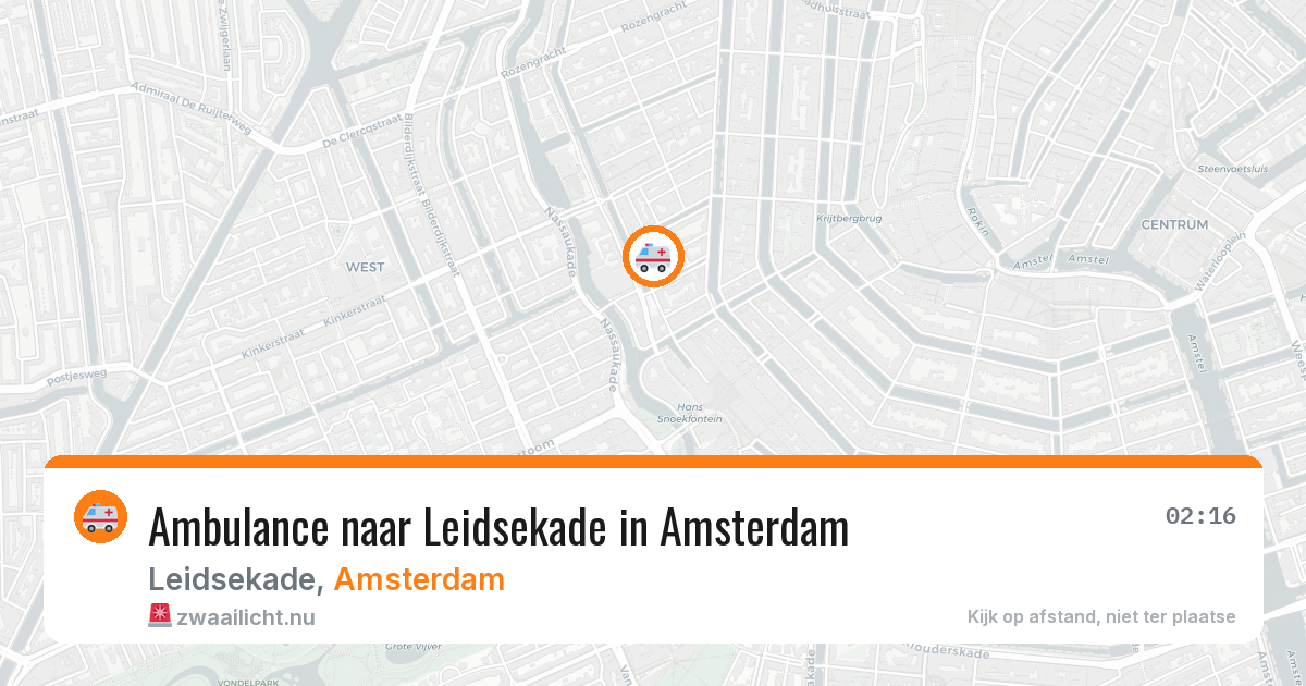 Ambulance naar Leidsekade in Amsterdam — 21 jul 2026