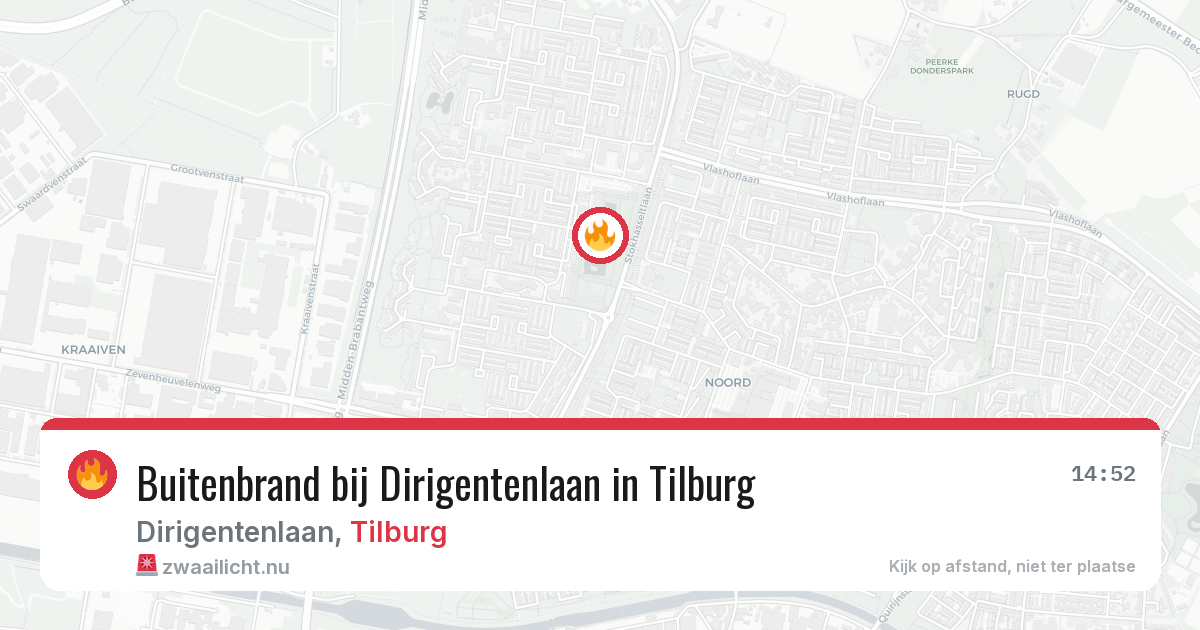 Buitenbrand bij Dirigentenlaan in Tilburg — 25 mei 2026