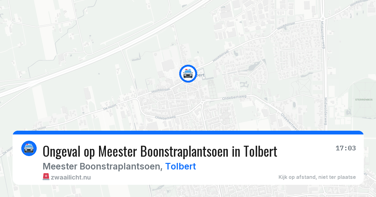 Ongeval op Meester Boonstraplantsoen in Tolbert — 2 jun 2026