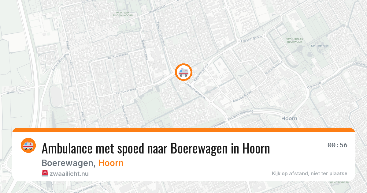Ambulance met spoed naar Boerewagen in Hoorn — 3 jul 2026