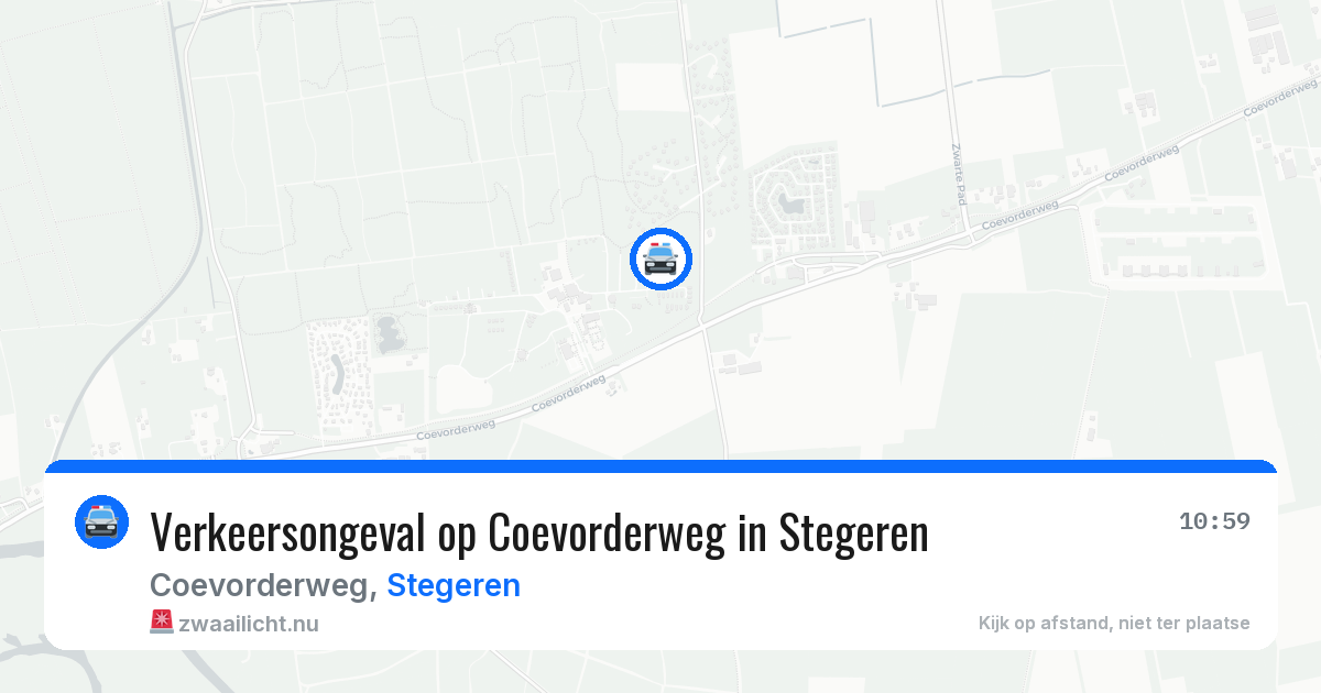 Verkeersongeval op Coevorderweg in Stegeren — 10 mei 2026
