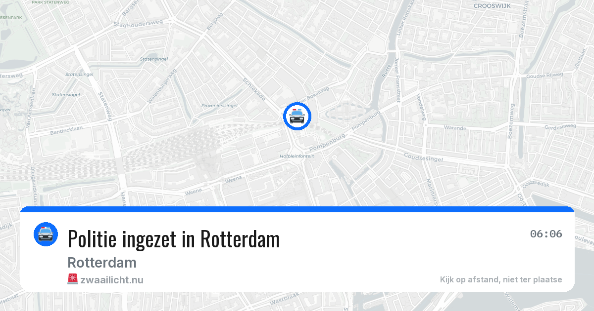 Politie ingezet in Rotterdam — 22 mrt 2026 | 🚨 Zwaailicht.nu
