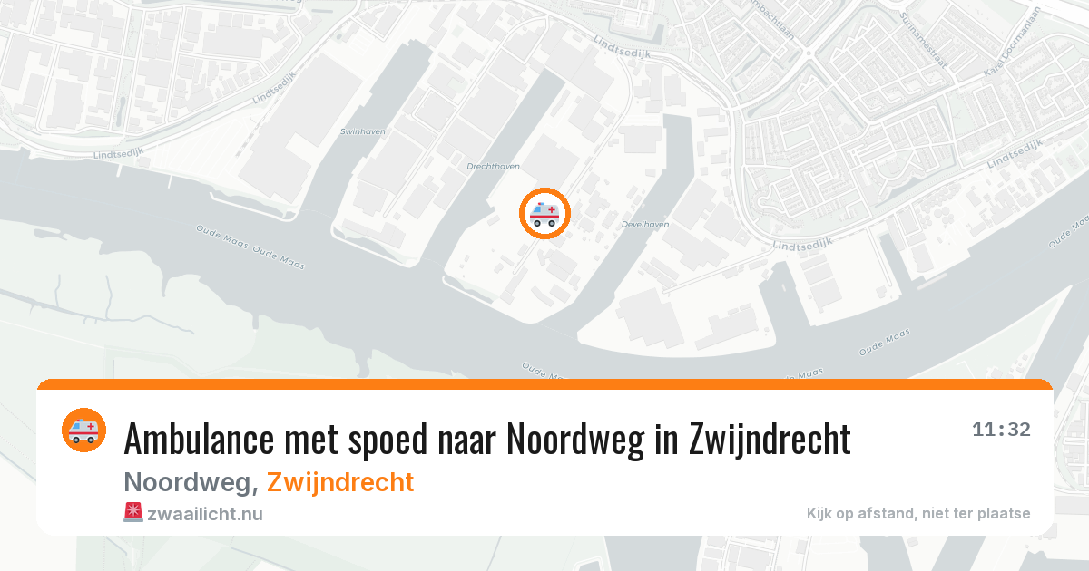 Ambulance met spoed naar Noordweg in Zwijndrecht — 17 jul 2026